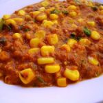 sweet Corn curry with onion and spices