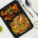 Noodles-Baby Corn Manchurian combo